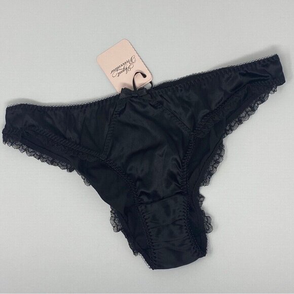 Agent Provocateur Felinda Black Silk Brief AP2 Small NWT